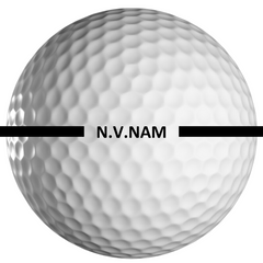 Golf ball with printed letters - direction lines