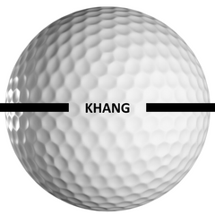 Bóng golf in chữ - dòng kẻ hướng